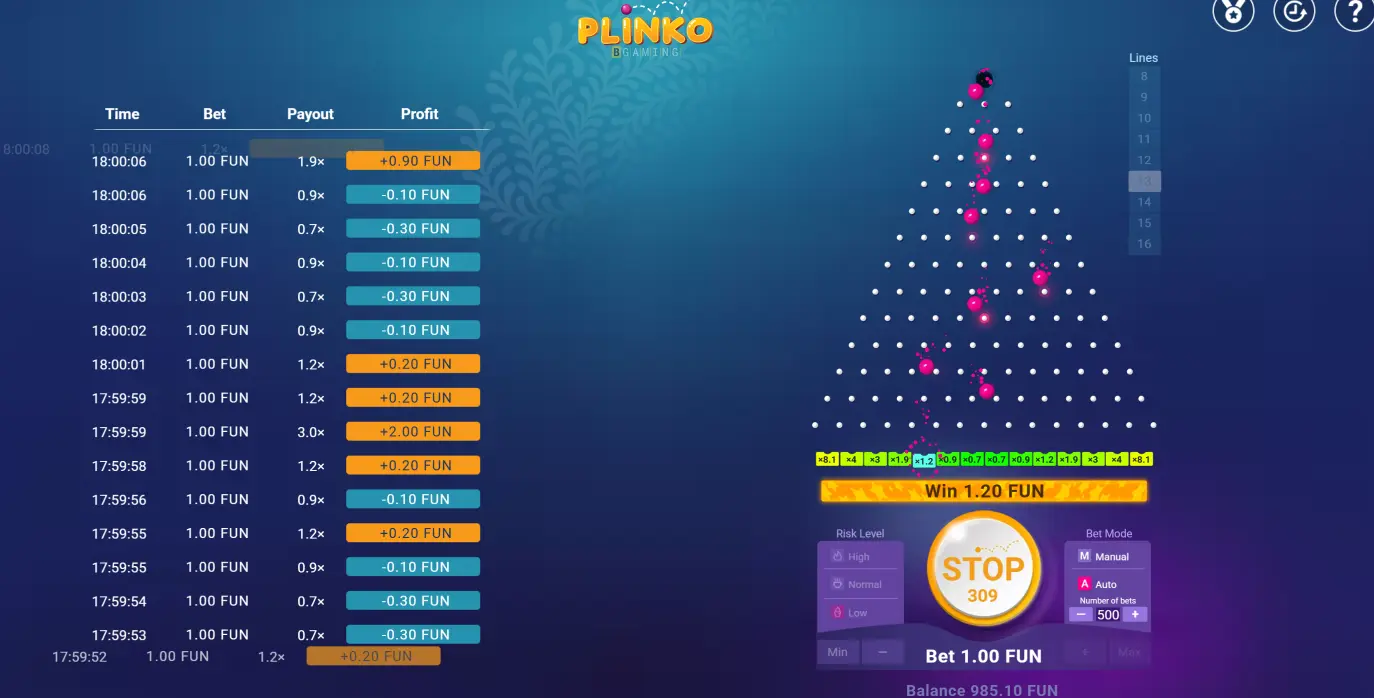 plinko gameplay